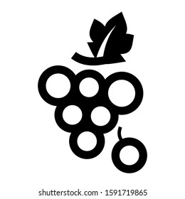 grape icon isolated sign symbol vector illustration - high quality black style vector icons
