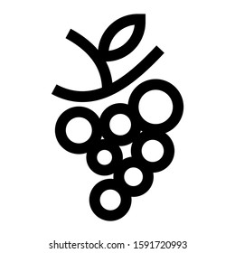 grape icon isolated sign symbol vector illustration - high quality black style vector icons
