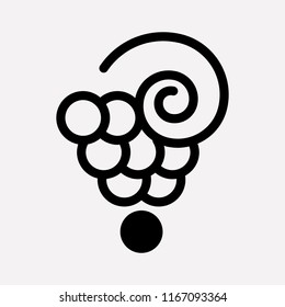 Grape icon line element. Vector illustration of grape icon line isolated on clean background for your web mobile app logo design.