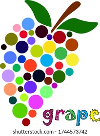 Grape Icon Logo Design Template