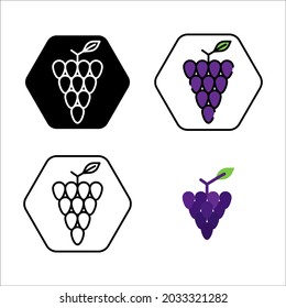 grape icon logo symbol illustration