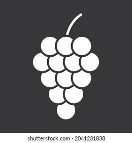 grape icon on grey background