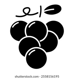 Grape icon outline Fruit isolate illustration vector