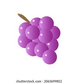 A grape icon in purple colour. Apply for food illustrations and cafe decoration or menu design, vector, eps 10