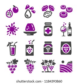 Grape Icon Set