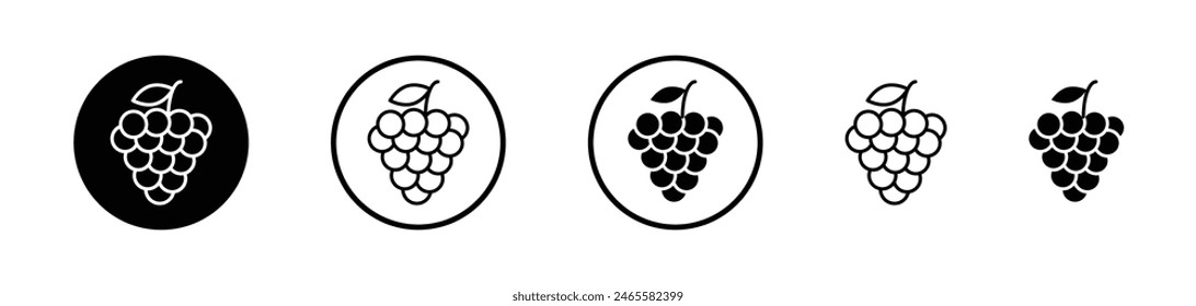 Grape-Icon-Set. Symbol für die Vektorgrafik von Weintrauben und Piktogramm für Beeren aus der Landwirtschaft.