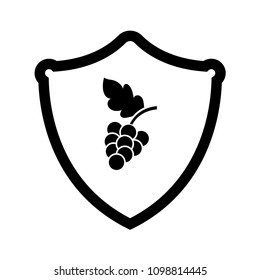 Grape icon and shield