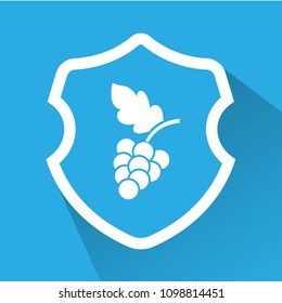 Grape icon and shield