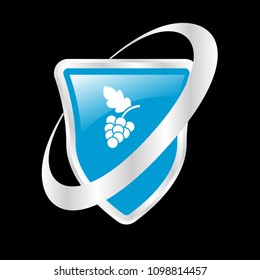 Grape icon and shield