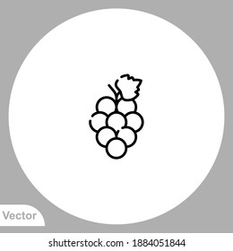 Grape icon sign vector,Symbol, logo illustration for web and mobile