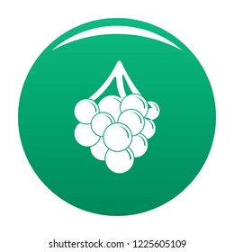 Grape icon. Simple illustration of grape vector icon for any design green