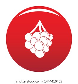 Grape icon. Simple illustration of grape vector icon for any design red