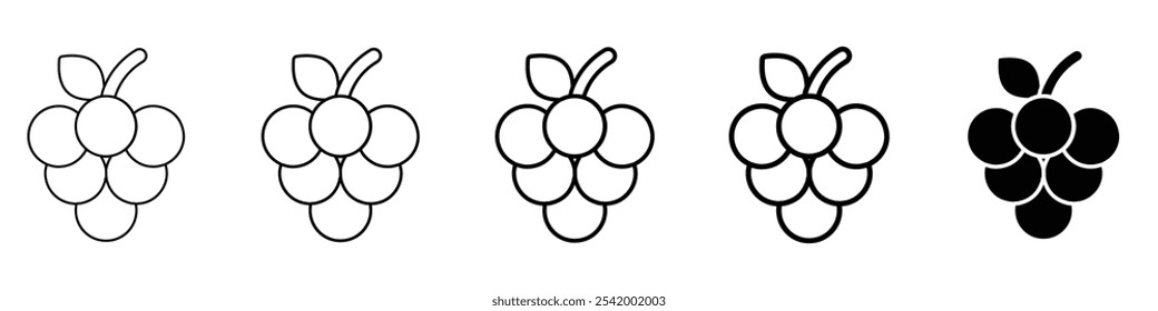 grape icon Simple outline illustration