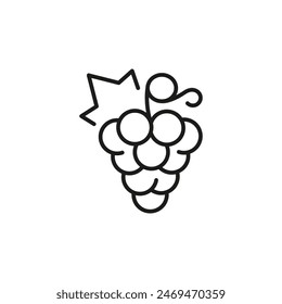 Grape icon. Simple grape icon for social media, app, and web design. Vector illustration.