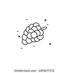grape icon. Simple thin line, outline vector of Agriculture icons for UI and UX, website or mobile application