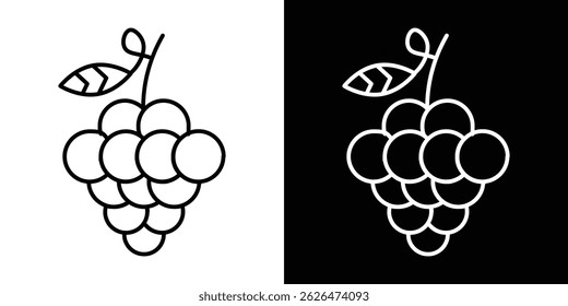 Grape icon symbol template for graphic and web design