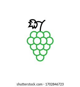 grape icon two color line style vector illustration. isolated on white background