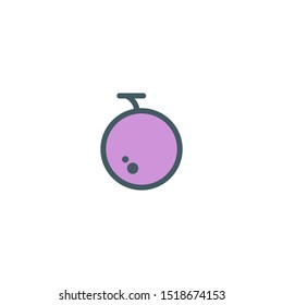 Grape icon vector. Flat icon illustration