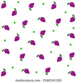 Grape icon, vector fruit illustration, nature wine, isolated on white. grapes seamless. grapes pattern background.