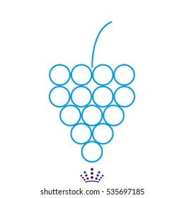 grape, icon, vector illustration EPS 10
