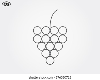 grape, icon, vector illustration eps10