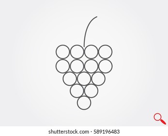 grape, icon, vector illustration eps10