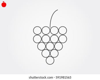 grape, icon, vector illustration eps10