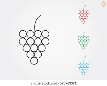 grape, icon, vector illustration eps10