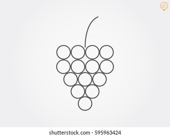 grape, icon, vector illustration eps10