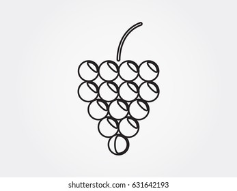 grape, icon, vector illustration eps10