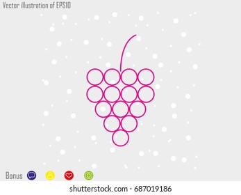 grape, icon, vector illustration eps10
