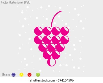 grape, icon, vector illustration eps10