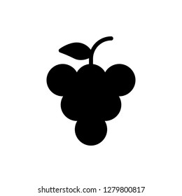 Grape Icon Vector Illustration in Glyph Style for Any Purpose
