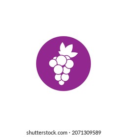 Grape icon vector illustration logo design