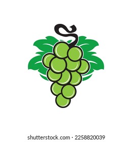 Diseño de imagen vectorial de icono de uva