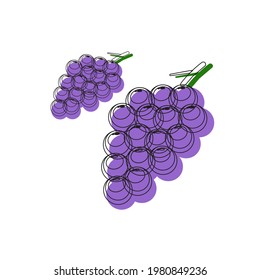 grape icon, vector illustration on white background