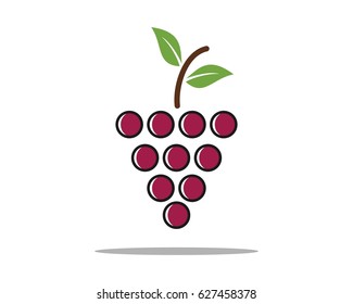 grape icon vector illustration template