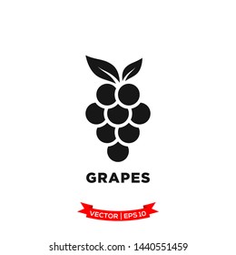 Grape Icon Vector Logo Template