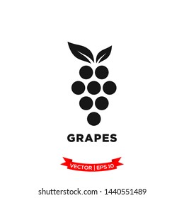 grape icon vector logo template