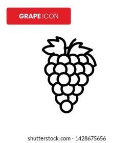 Grape icon vector on white background