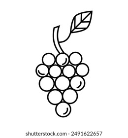 grape icon vector on white background