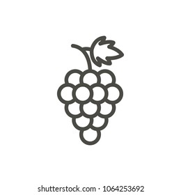 Grape icon vector. Outline fruit , line grape symbol. Trendy flat ui sign design. Thin linear graphic pictogram for web site, mobile application. Logo illustration.