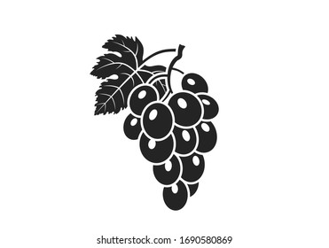 grape icon. wine logo symbol. food ingredient vector image. natural fruit and organic food design element