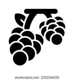 icono de uva para tu sitio web, móvil, presentación y diseño de logotipo.