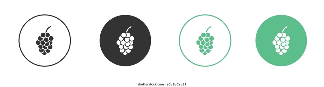 Ícone de uva para seus designs de site, celular, apresentação e logotipo.