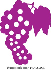 grape icons are designed in purple to look more natural