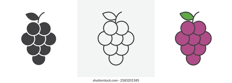 Grape icons pack for website designs