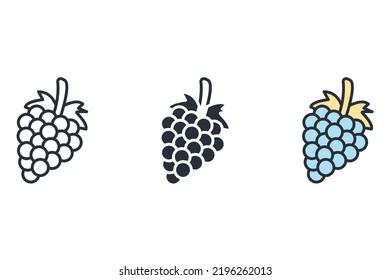 grape icons  symbol vector elements for infographic web
