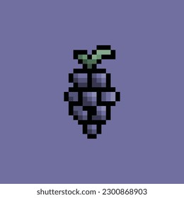 grape illustration pixel art style with colorful color good for your project and game asset.