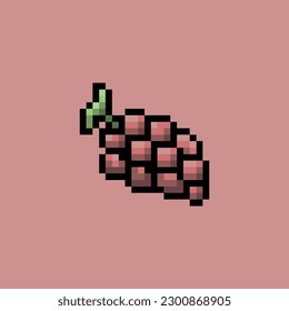 grape illustration pixel art style with colorful color good for your project and game asset.